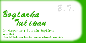 boglarka tulipan business card